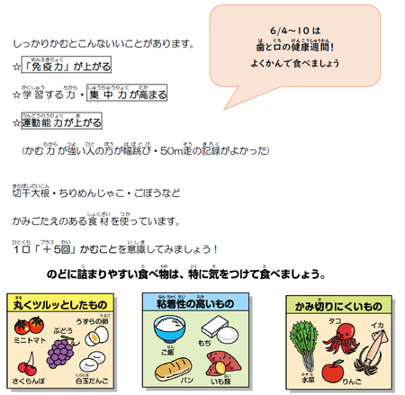 葉と口の健康習慣【かみかみ献立】